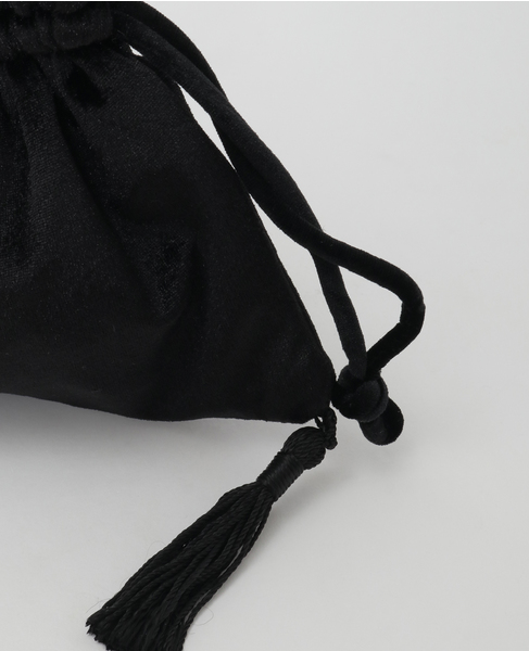 【Bilitis dix-sept ans/ビリティス・ディセッタン】Draw String Purse 詳細画像 ブラック 5