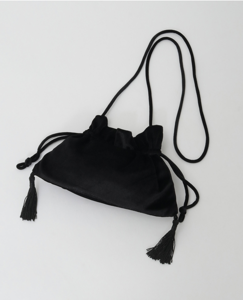 【Bilitis dix-sept ans/ビリティス・ディセッタン】Draw String Purse 詳細画像 ブラック 6