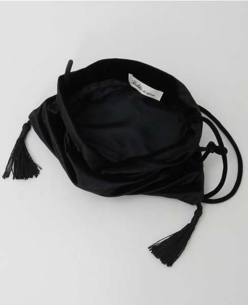 【Bilitis dix-sept ans/ビリティス・ディセッタン】Draw String Purse 詳細画像 ブラック 7