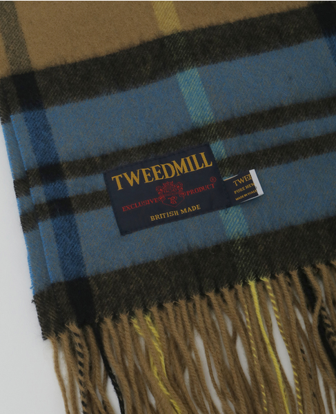 【TWEED MILL/ツイードミル】チェックストール 詳細画像 キャメル 3