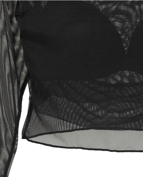 【NICENICE MOMENT/ナイスナイスモーメント】MESH LAYERD SHELL 詳細画像 ブラック 5