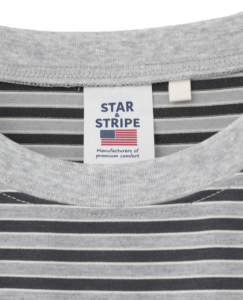 【STAR&STRIPE/スターアンドストライプ】ボーダーカットソー（SSMD-201M） 詳細画像 グレー 6