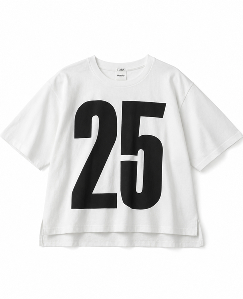 《別注》【HEALTHY DENIM/ヘルシーデニム】25THプリントボクシーTシャツ 詳細画像 ホワイト 1