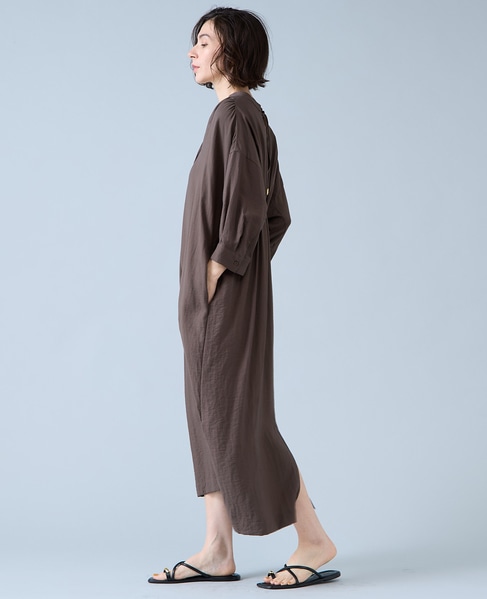 バックギャザーワンピース 詳細画像 カーキ 4