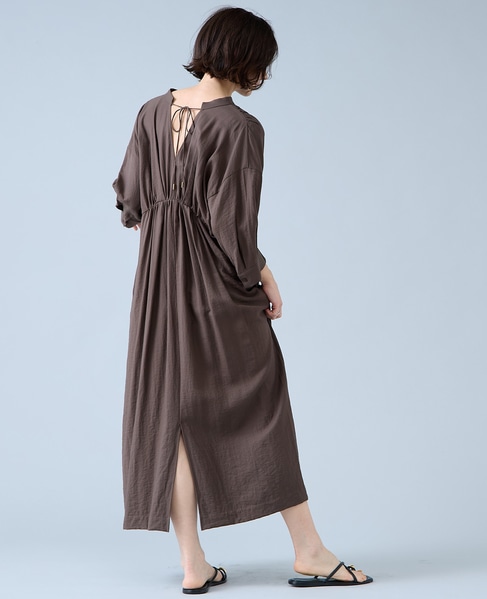 バックギャザーワンピース 詳細画像 カーキ 5