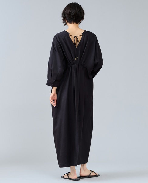 バックギャザーワンピース 詳細画像 ブラック 4