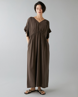 袖フリルワンピース