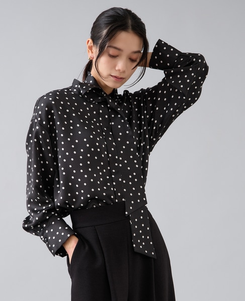 ボウタイブラウス 詳細画像 ブラック 2