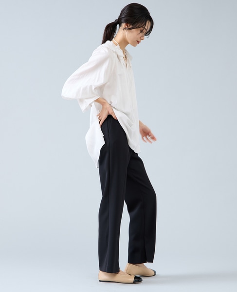 フリルネックブラウス 詳細画像 ホワイト 7