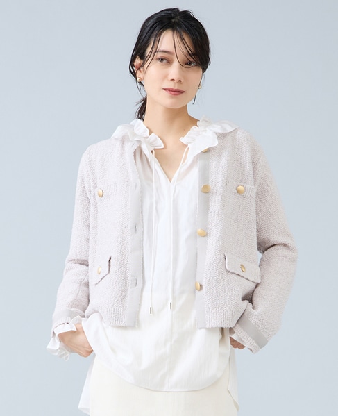 フリルネックブラウス 詳細画像 ホワイト 9