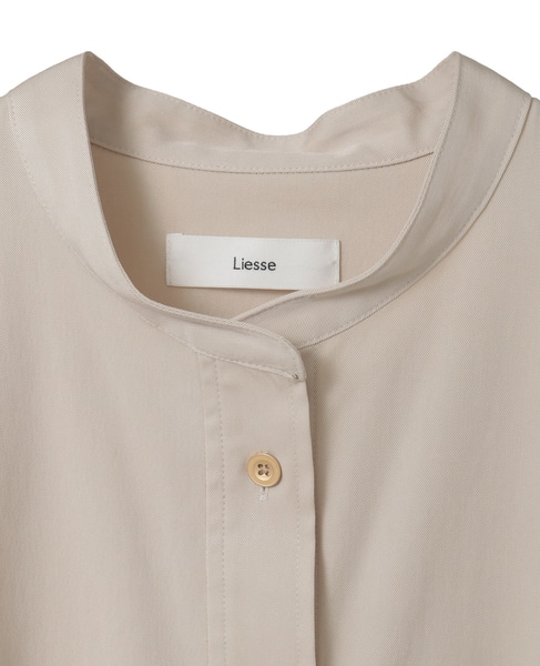 バンドカラーロングシャツ 詳細画像 ライトベージュ 10