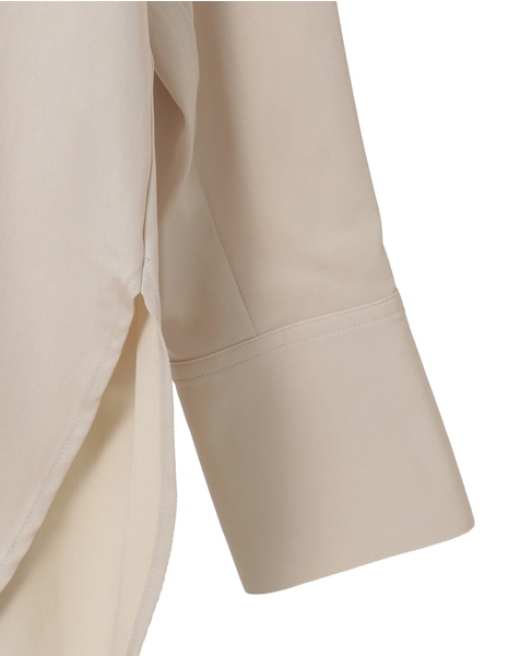 バンドカラーロングシャツ 詳細画像 ライトベージュ 11