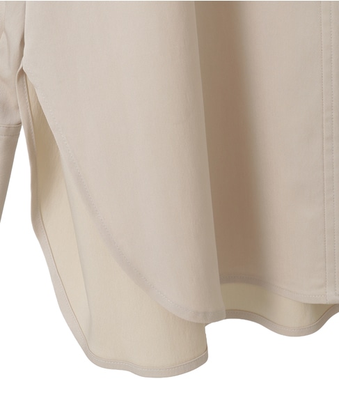 バンドカラーロングシャツ 詳細画像 ライトベージュ 12