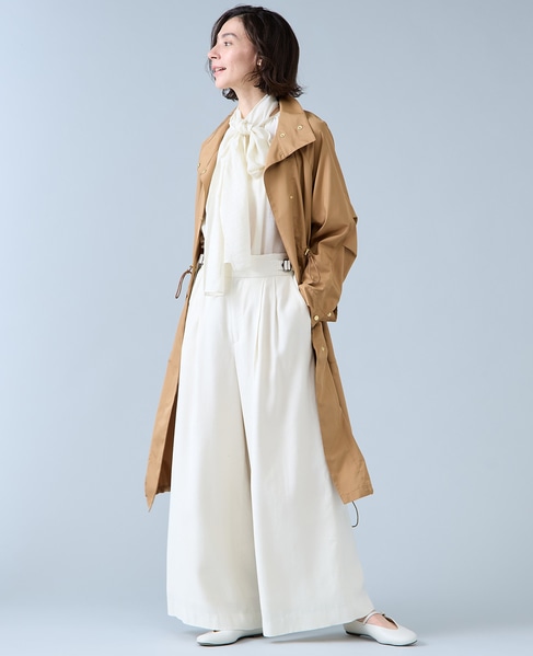 ボウタイ付きギャザーブラウス 詳細画像 アイボリー 10