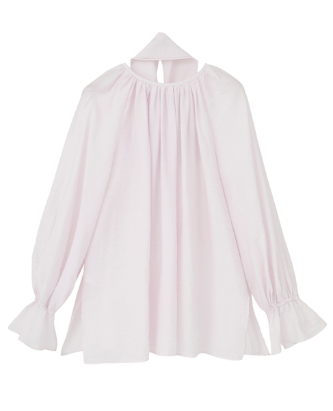 ボウタイ付きギャザーブラウス 詳細画像 ピンク 10