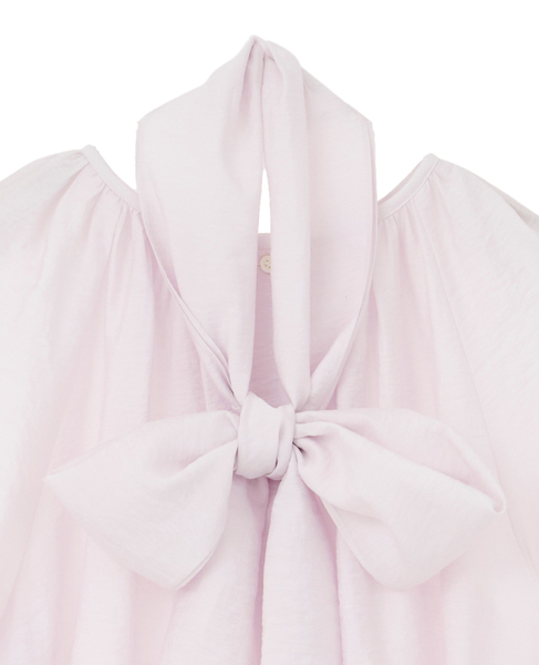 ボウタイ付きギャザーブラウス 詳細画像 ピンク 11