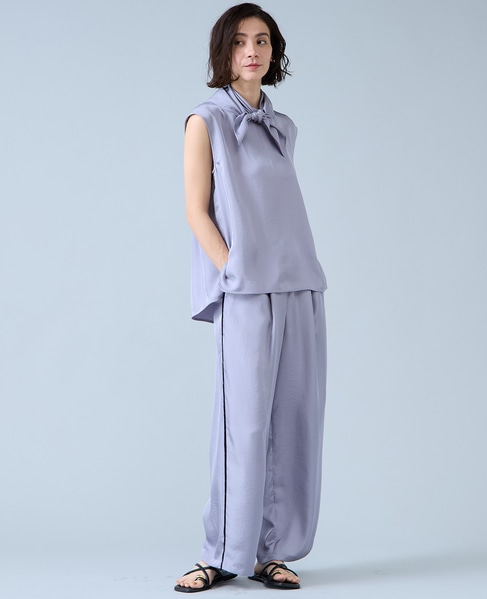 スカーフ付きブラウス 詳細画像 サックス 3