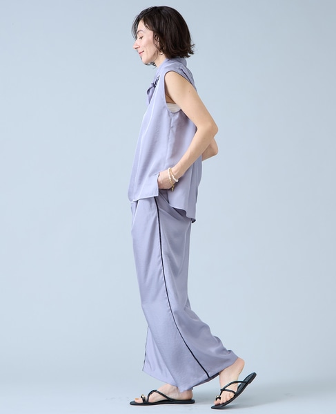 スカーフ付きブラウス 詳細画像 サックス 4