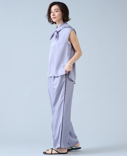 スカーフ付きブラウス 詳細画像 サックス 5