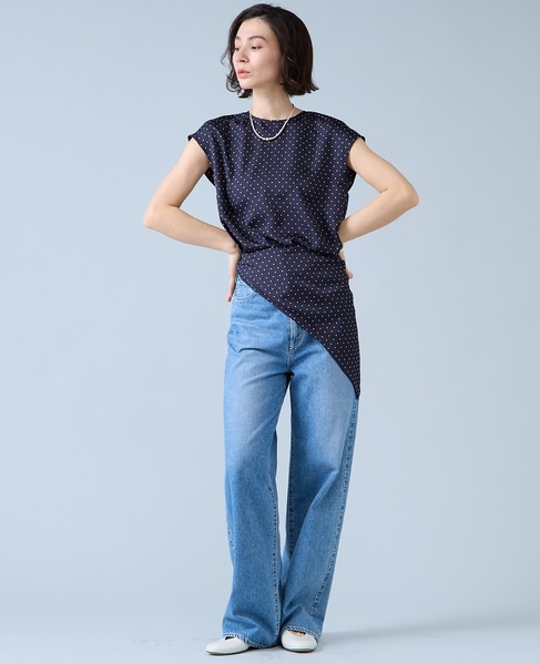 スカーフ付きブラウス 詳細画像 ネイビードット 10