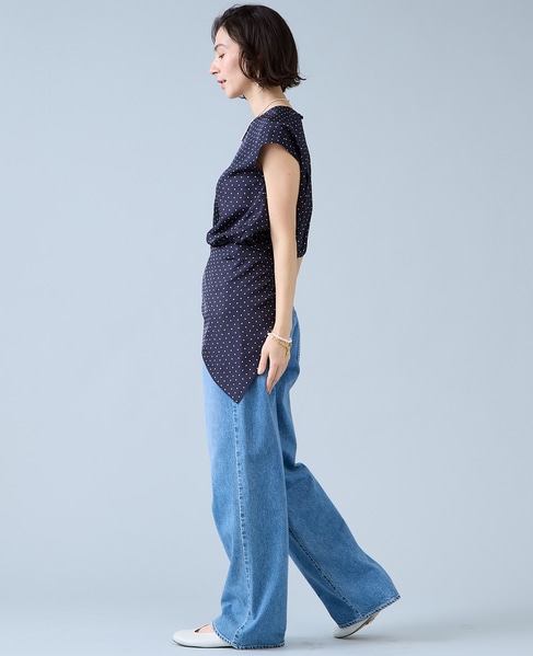 スカーフ付きブラウス 詳細画像 ネイビードット 11