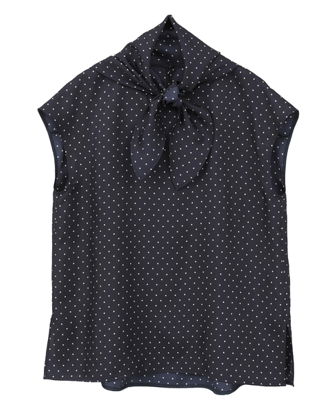 スカーフ付きブラウス 詳細画像 ネイビードット 12