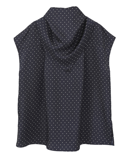 スカーフ付きブラウス 詳細画像 ネイビードット 13