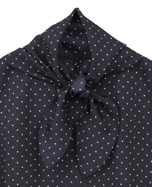 スカーフ付きブラウス 詳細画像 ネイビードット 14