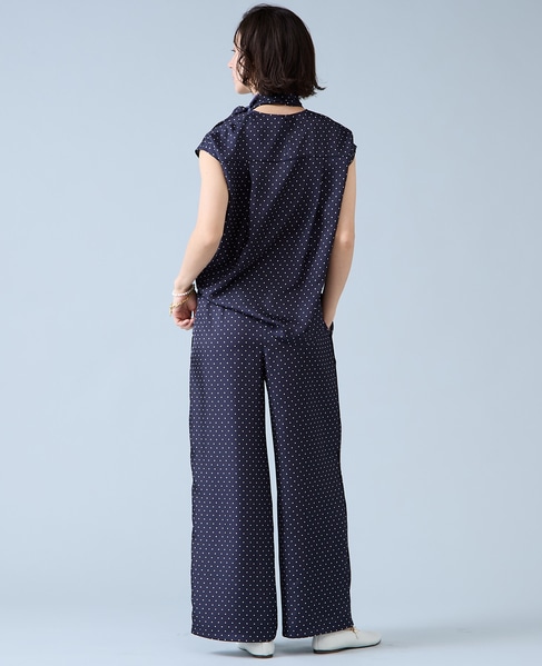 スカーフ付きブラウス 詳細画像 ネイビードット 8