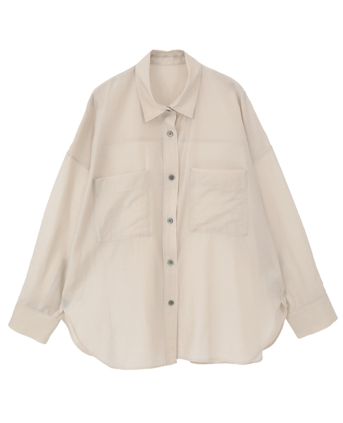 シアーオーバーシャツ 詳細画像 ライトベージュ 10