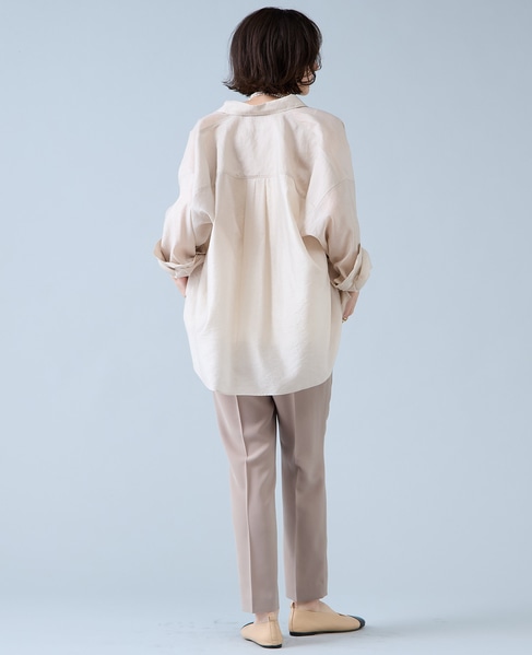 シアーオーバーシャツ 詳細画像 ライトベージュ 9