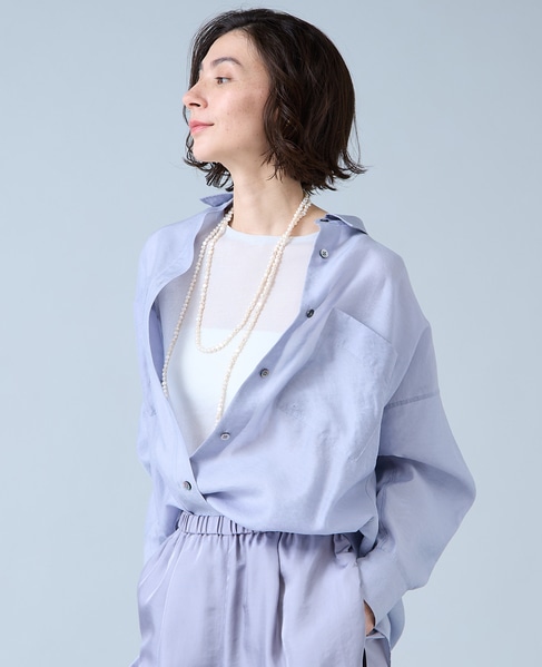 シアーオーバーシャツ 詳細画像 サックス 2