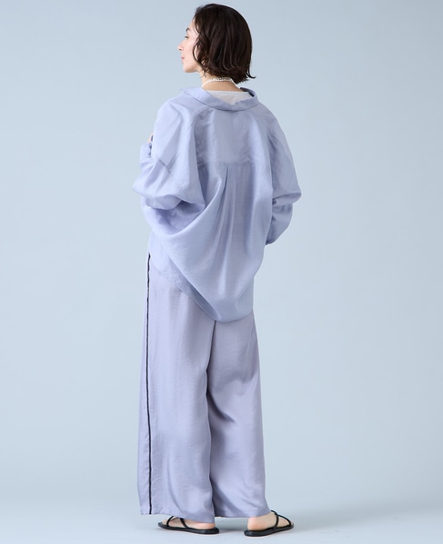 シアーオーバーシャツ 詳細画像 サックス 8