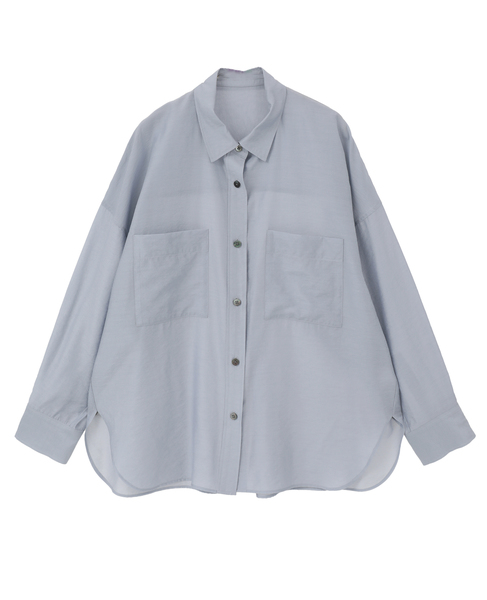 シアーオーバーシャツ 詳細画像 サックス 9