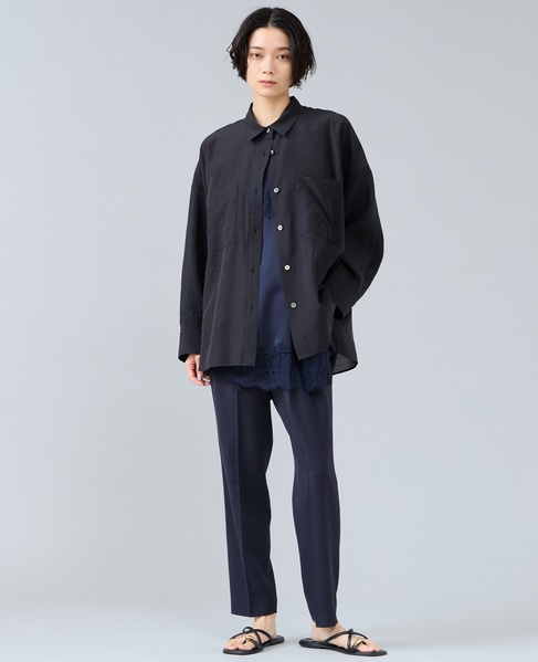 シアーオーバーシャツ 詳細画像 ブラック 2