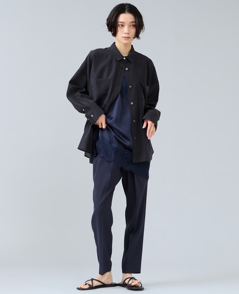 シアーオーバーシャツ 詳細画像 ブラック 3