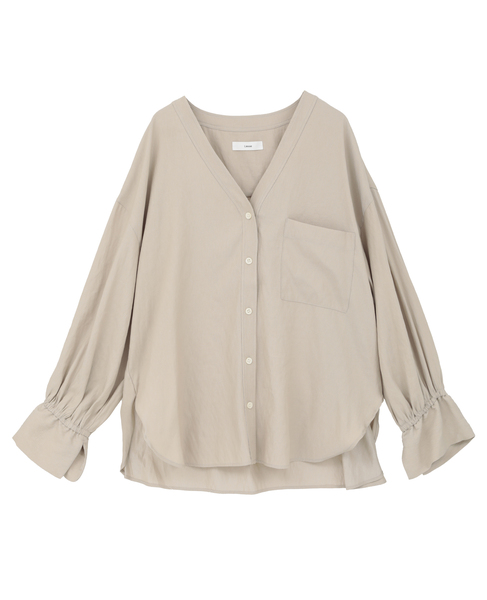 Vカラーブラウス 詳細画像 ベージュ 7