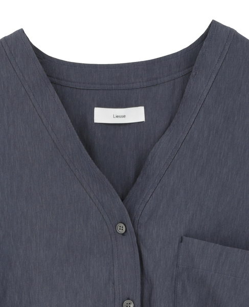 Vカラーブラウス 詳細画像 ネイビー 11