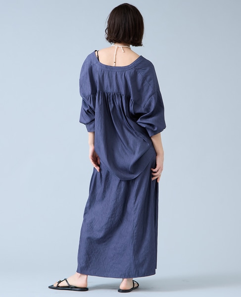 Vカラーブラウス 詳細画像 ネイビー 8