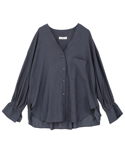 Vカラーブラウス 詳細画像 ネイビー 9