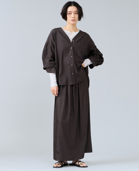 Vカラーブラウス 詳細画像 スミクロ 5