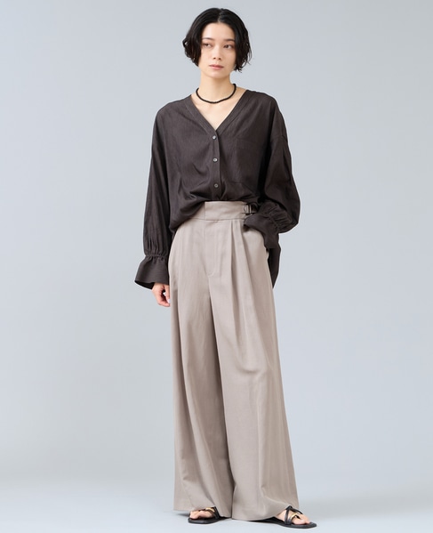 Vカラーブラウス 詳細画像 スミクロ 9