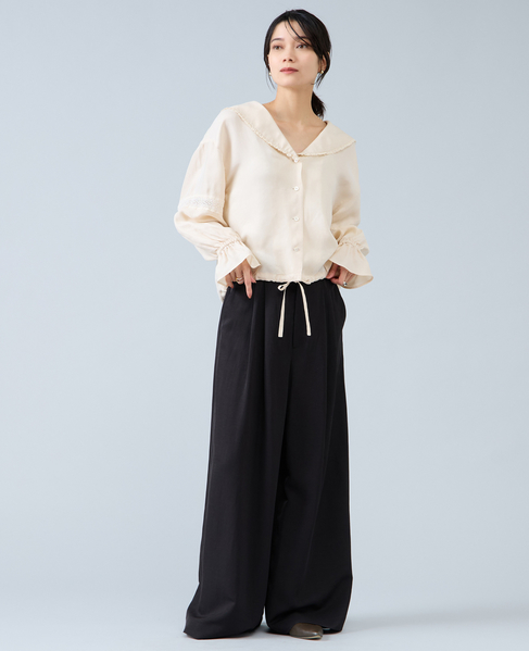 セーラーカラーブラウス 詳細画像 アイボリー 3