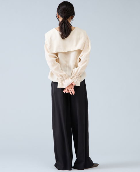 セーラーカラーブラウス 詳細画像 アイボリー 5