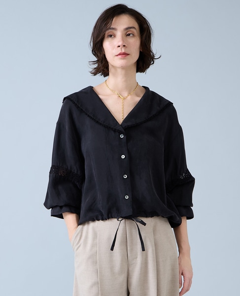 セーラーカラーブラウス 詳細画像 ブラック 1