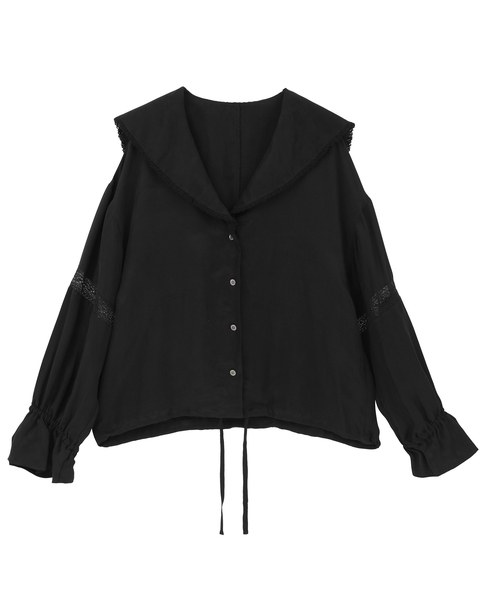 セーラーカラーブラウス 詳細画像 ブラック 13