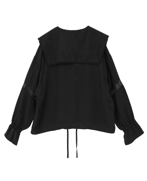 セーラーカラーブラウス 詳細画像 ブラック 14