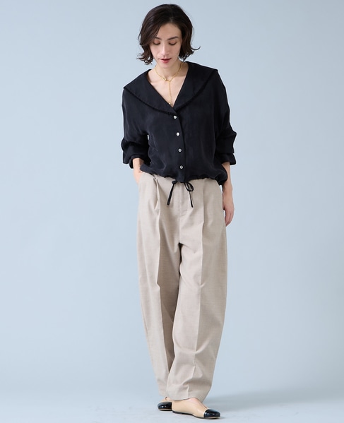 セーラーカラーブラウス 詳細画像 ブラック 4