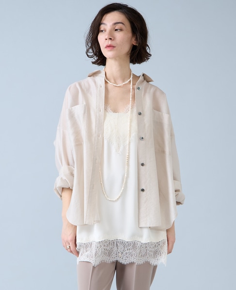 レーストリムキャミソール 詳細画像 アイボリー 3