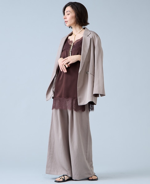 レーストリムキャミソール 詳細画像 ブラウン 5